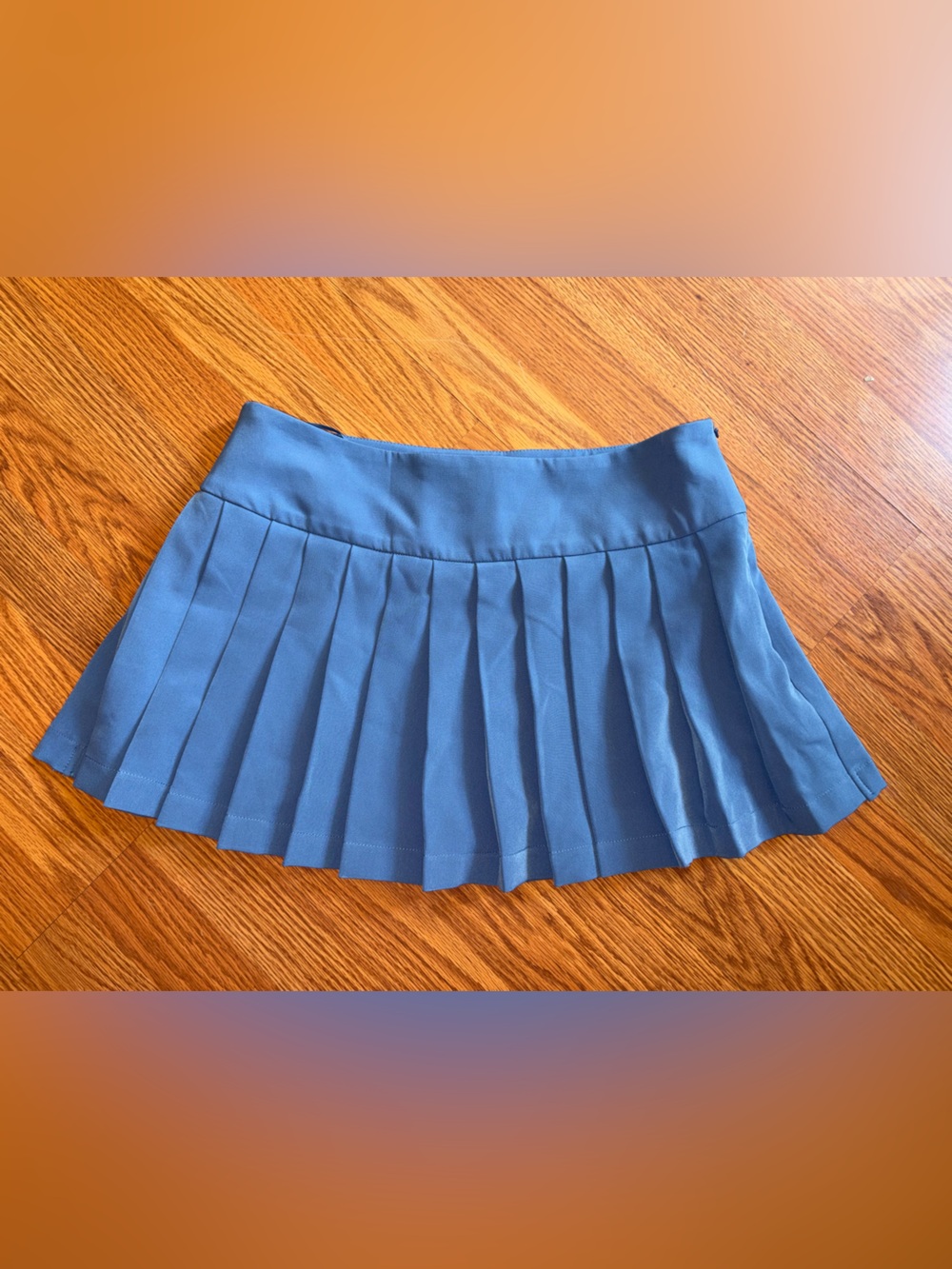 NWT-Blue Pleated Mini Skirt